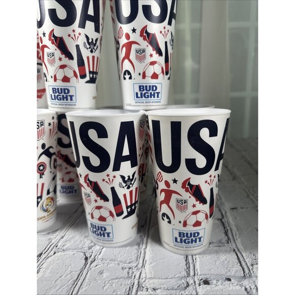 USA Soccer Set of 10 2016 Copa America Centenario 100 Years Plastic Cups 16 Oz - Picture 2 of 16